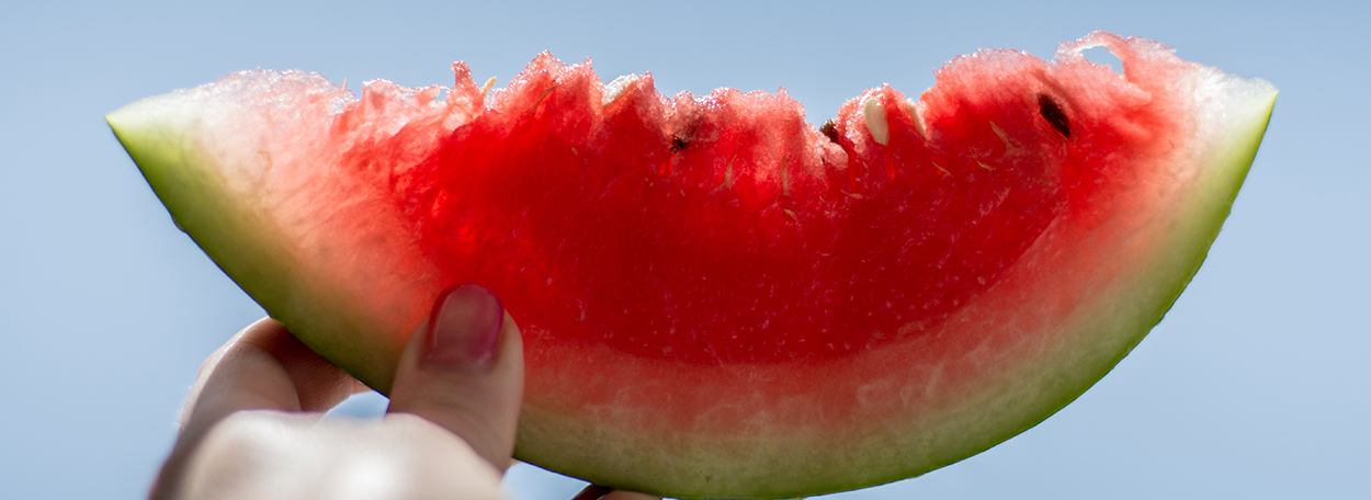 vattenmelon skiva